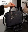 Luna Noir Structured Handbag