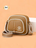 Luna Latte Luxe Digital Strap Crossbody Bag