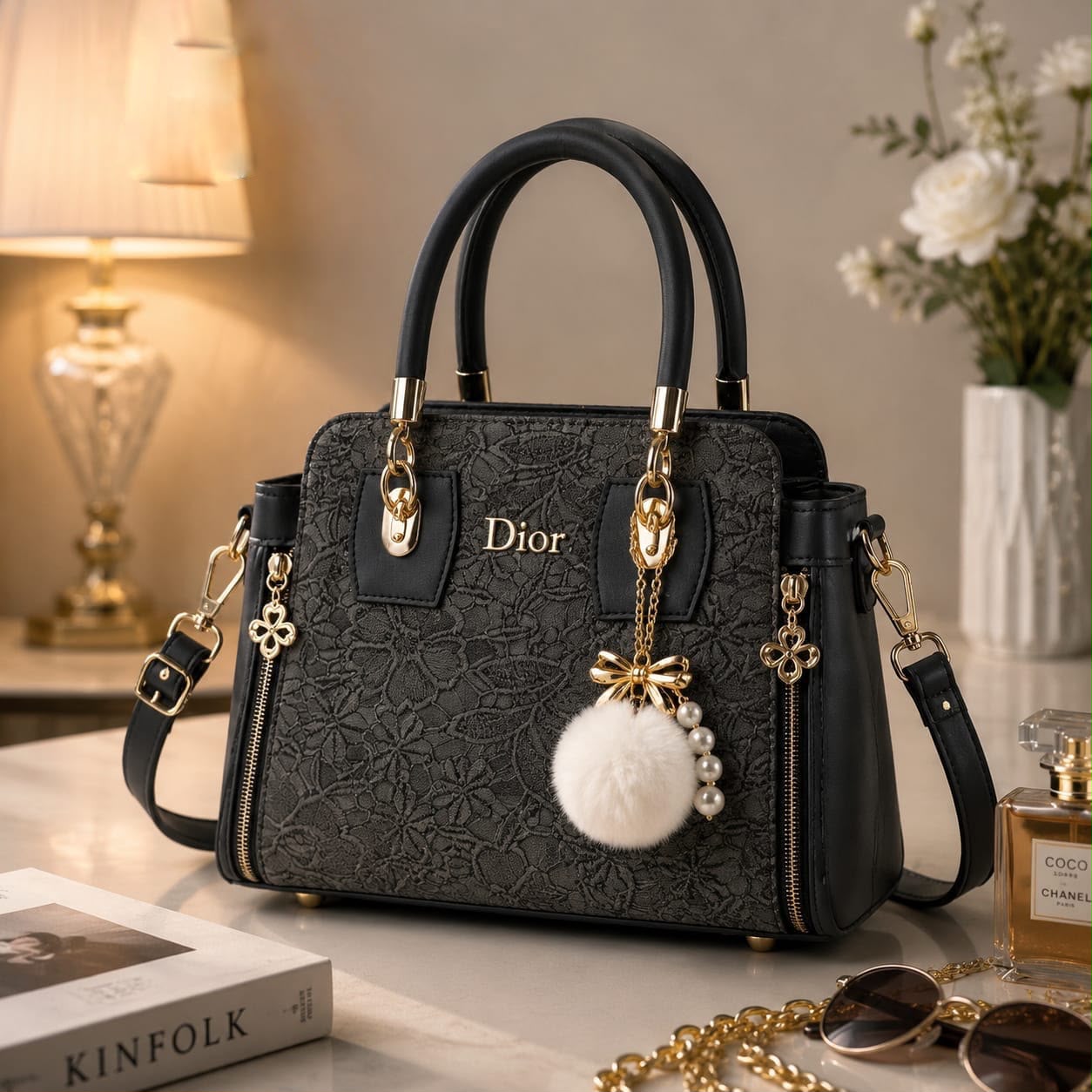 Rosalie Black Blush Handbag